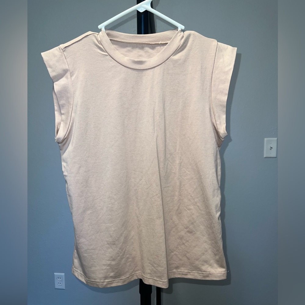 Cream Flowy Tank Top